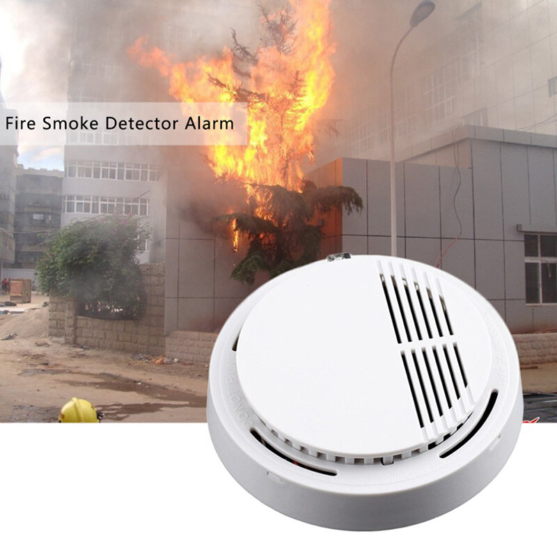 Detektor Asap Detektor Alarm Kebakaran Sensor Alarm Asap Independen untuk Rumah Kantor Keamanan Alarm Asap Fotoelektrik