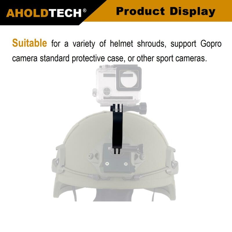 Adaptador de barra doblada para cámara de casco de aleación de aluminio CNC, conector de Base de montaje NVG para cámaras Gopro Hero, Cámaras Deportivas