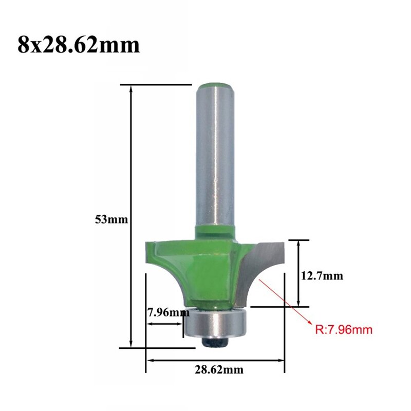 1Pcs 8mm Or 1/4" Shank Small Corner Round Router Bit For Wood Edging Woodworking Mill Classical Cutter Bit For Wood
