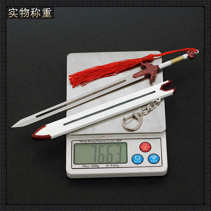 Pedang Anime pembuka huruf logam, pedang Anime periferal Model pedang logam Cosplay pedang Anime