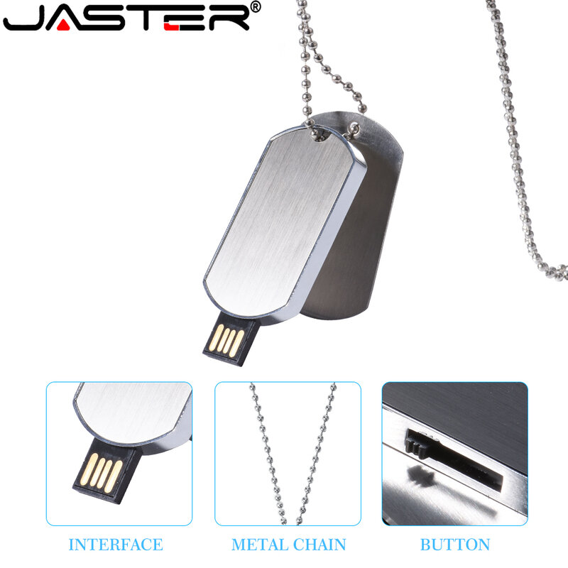 JASTER ฟรีโลโก้ที่กำหนดเองมินิโลหะ USB แฟลชไดร์ฟ2.0ปากกาไดรฟ์8GB U ดิสก์32GB Hi-Speed USB Stick 64GB หน่วยความจำสาวของขวัญ