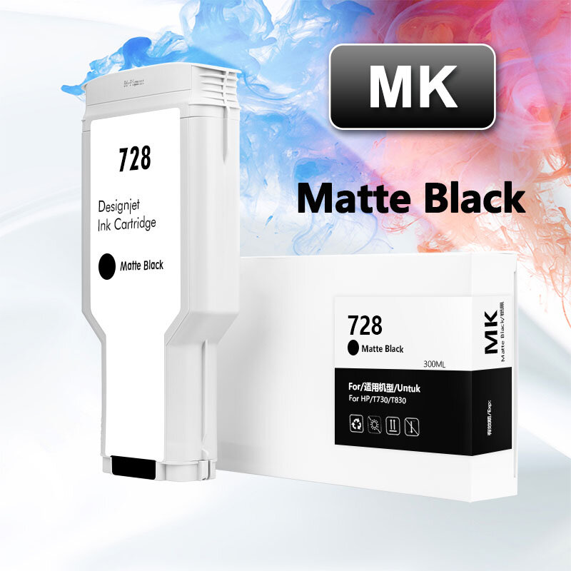 300ML For HP 728 728XL Compatible Ink Cartridge For HP DesignJet T730 T830 With Full Ink F9J68A F9J67A F9J66A Pigment/Dye Ink