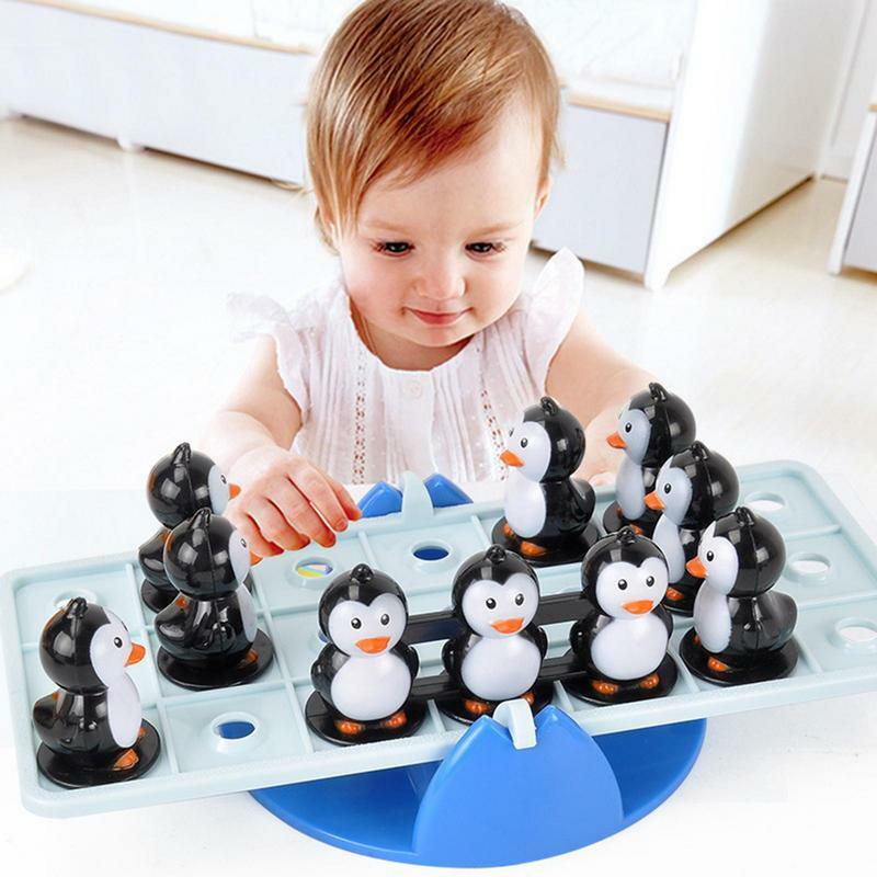 Balance Penguin Animal Balance Challenge Game Teaching Aids Seesaw Montessori Early Educational STEM Toys