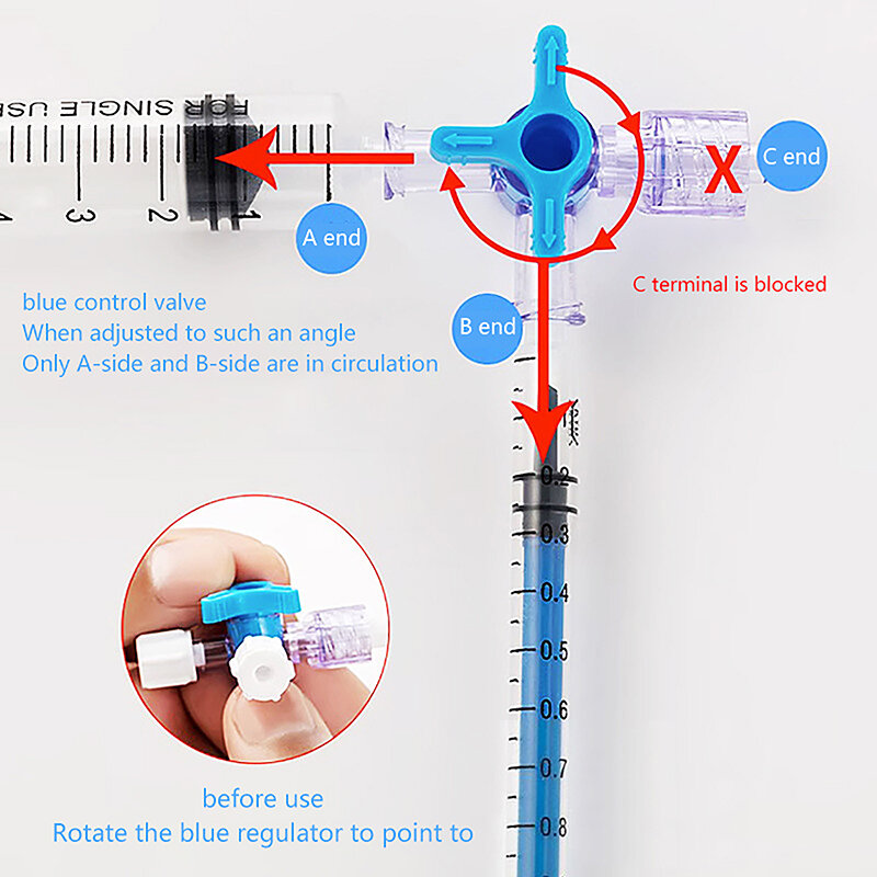 1 szt. Plastikowy kurek trójdrożny do klinicznej Luer Lock szpitalnej Adapter 3-drożny stoper elastyczny przedłużenie złącza rurka