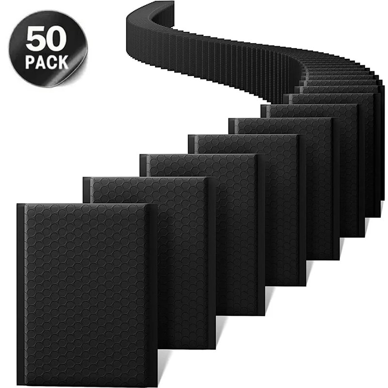 Sacchetti di imballaggio di alta qualità per buste a bolle nere da 50 pezzi per buste aziendali borsa per pacchetti di gioielli Anti-estrusione impermeabile