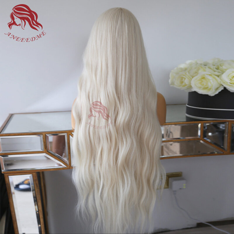13x6 Hd Transparent Lace Frontal Wigs Ash White Blonde Virgin Human Hair Wigs For Women Natural Wavy