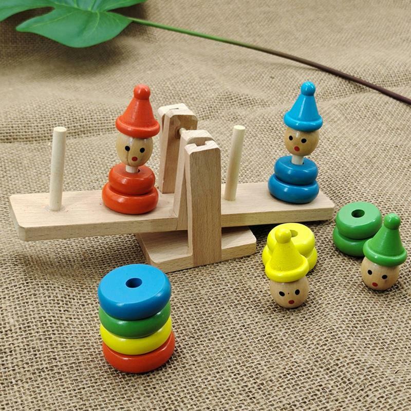 子供、タワーゲーム、木製玩具、幼児用スタッキング用のスタッキングとバランスブロックセット