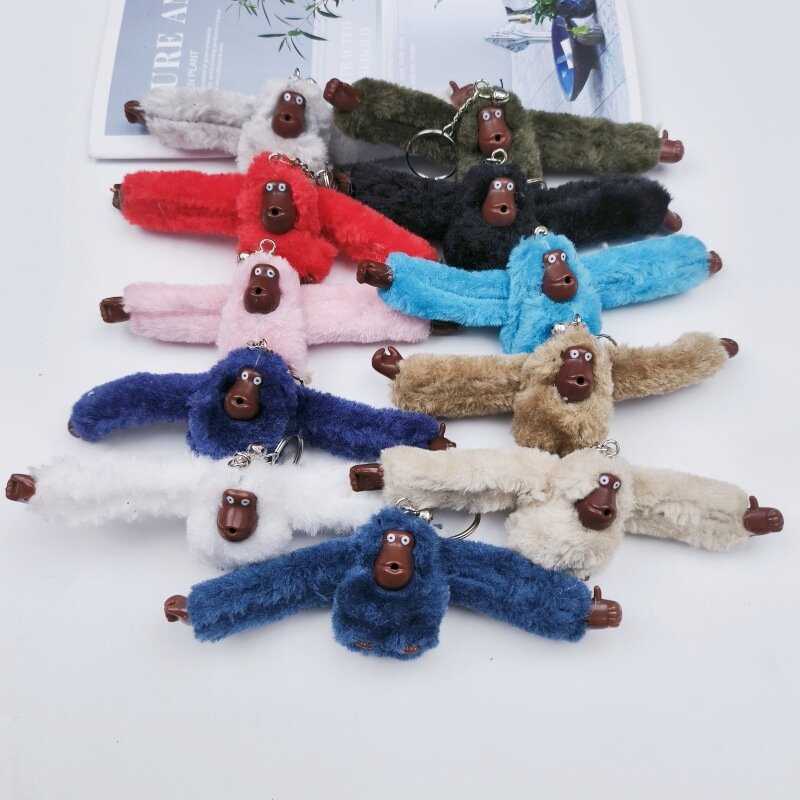 New Animal Long Arm Monkey Plush Toys Keychain Doll Bag Pendant Key Ring Fashion Novelty Niche Style Crossbody Bag Stuffed Toys