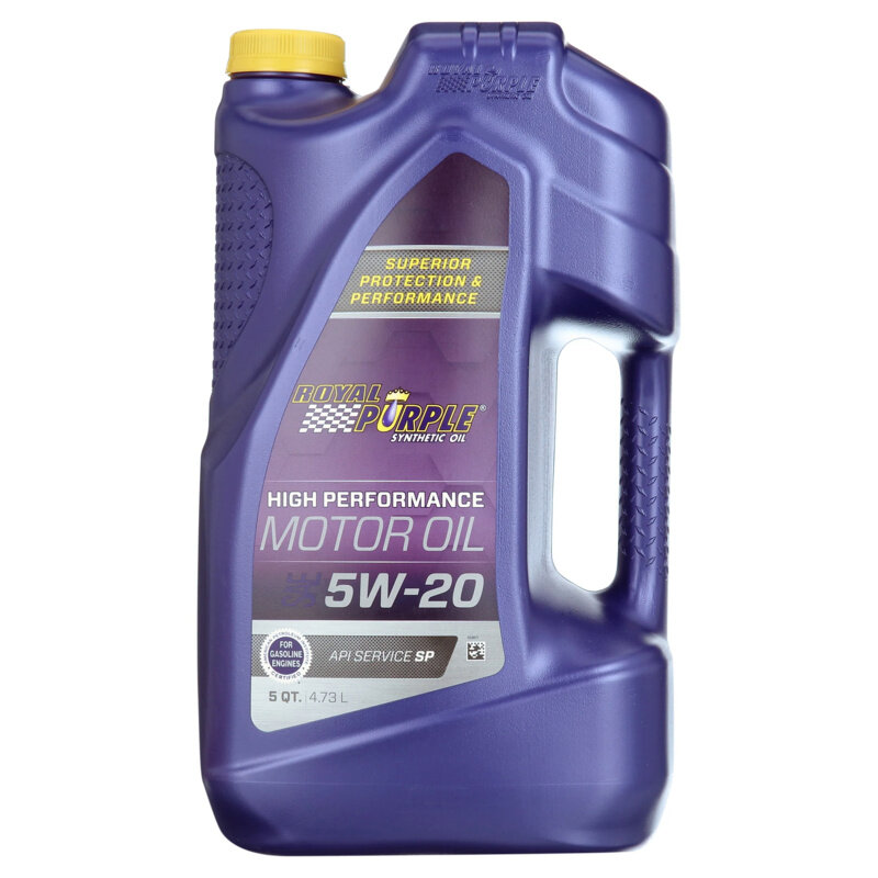 Królewska purpura wysokowydajny olej silnikowy 5W-20 Premium syntetyczny olej silnikowy, 5 litrów
