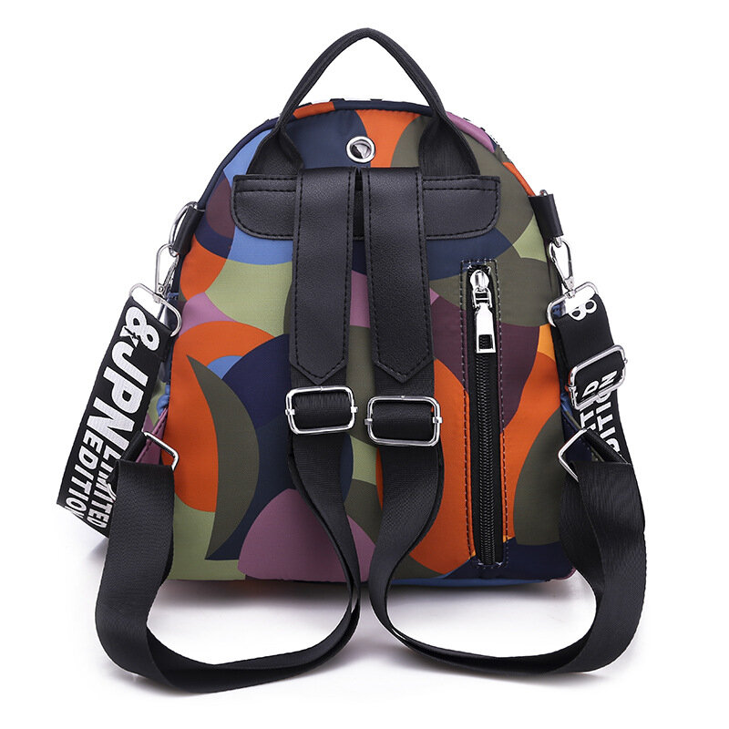 Новый модный разноцветный двухцелевой женский рюкзак с двойным плечом и защитой от кражи для путешествий на открытом воздухе с подвесным ремнем