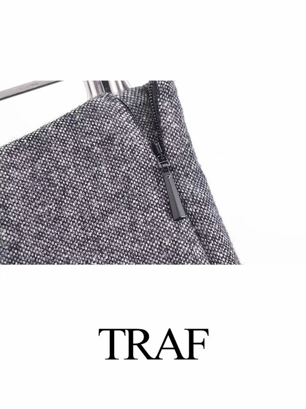 TRAF 여성용 용수철 바지, 시스 롱 팬츠, 와일드 빈티지 스트리트웨어, 스트레이트 와이드 레그 팬츠, 새로운 패션