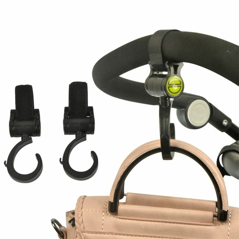 2Pcs Black Baby Stroller Hook Hanger Multi Purpose Carriage Stroller Bag Hanger Baby Prams Hanger Baby Stroller Hook Plastic
