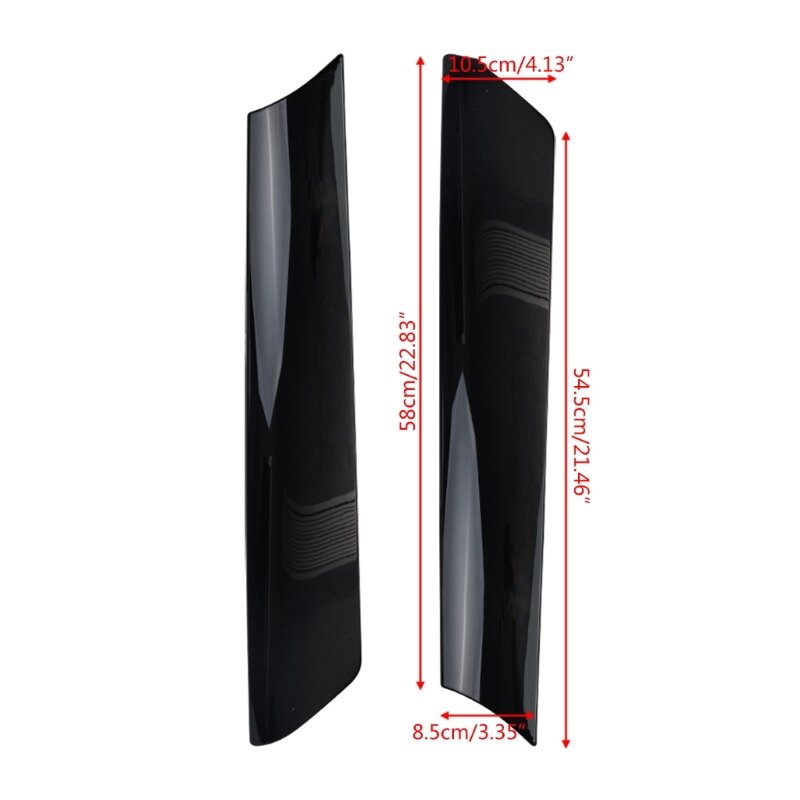 Embellecedor poste parabrisas, moldura Exterior negra brillante, cubierta embellecedora pilar 51137128157 para R52 R53