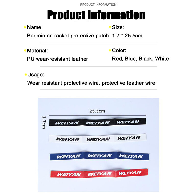 Wear-Resistant And Thickened Protection Sticker Badminton Racket Frame Protection Sticker, Racket Head Edge Protection Sticker