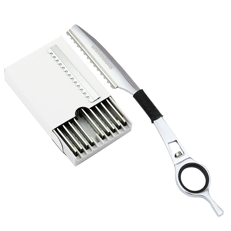 Univinlions Thinning Razor Blade Straight Salon Hairdressing Razor Stick Hair Cutter Rotary Barber Hair Cutting Knife Thinner