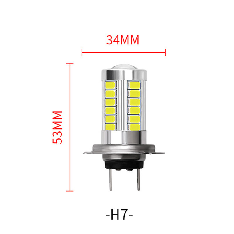 4pcs/set H7 12V-24V DC Super Bright Car LED Headlight Bulbs Conversion Kit High Low Beam 6500K 3500LM White Light
