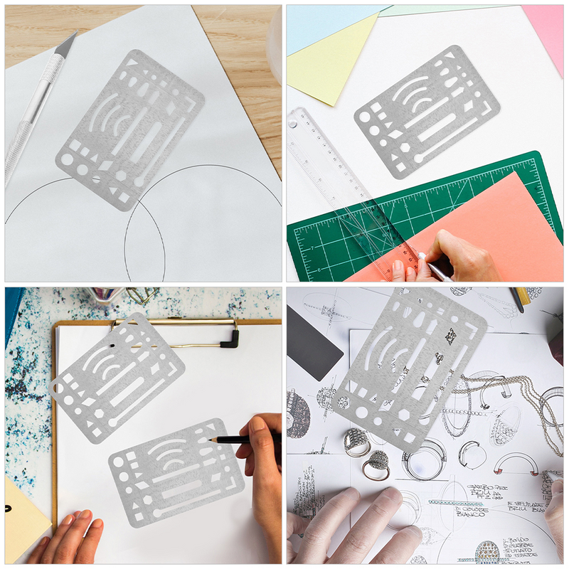 3 Pcs Multipurpose Stainless Steel Wipe Pictures Tools Drawing Drafting Erasing