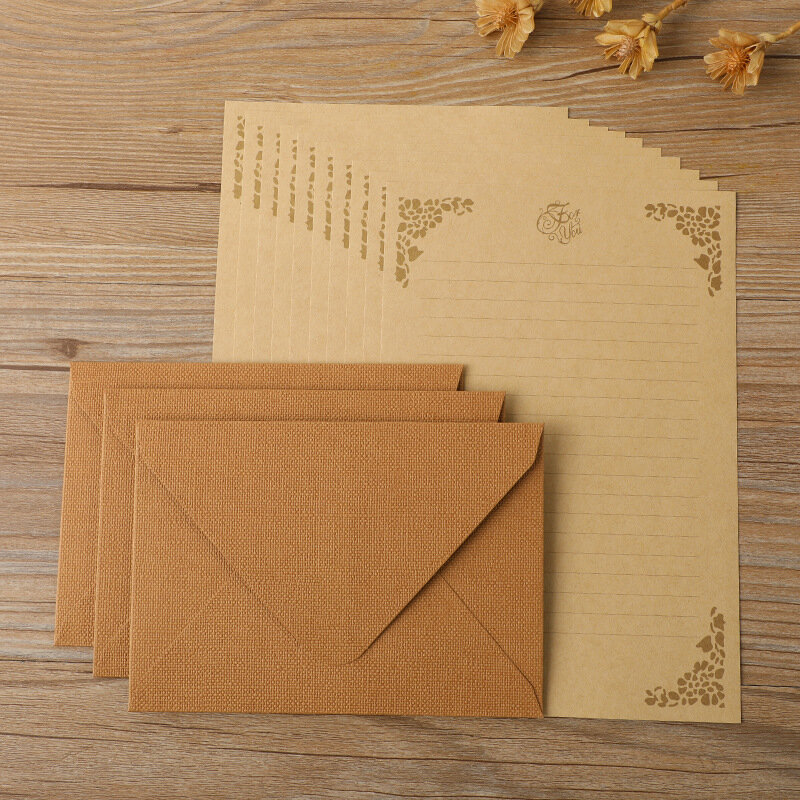 Textura retro Envelope para convites de casamento, cartões postais de alta qualidade, suprimentos para pequenas empresas, papelaria, 16x11cm, 10pcs por lote