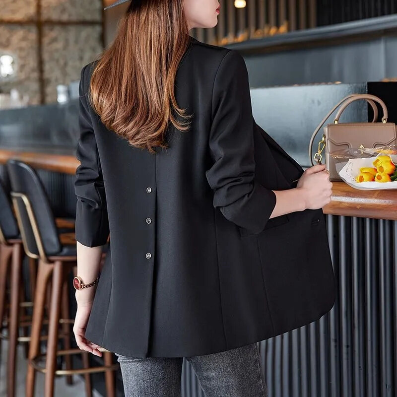 2023 Spring Autumn New Lady's Small Suit Korean Long Sleeve Slim Little Suit Blazer Women High-end Double Breasted Suit Jacket