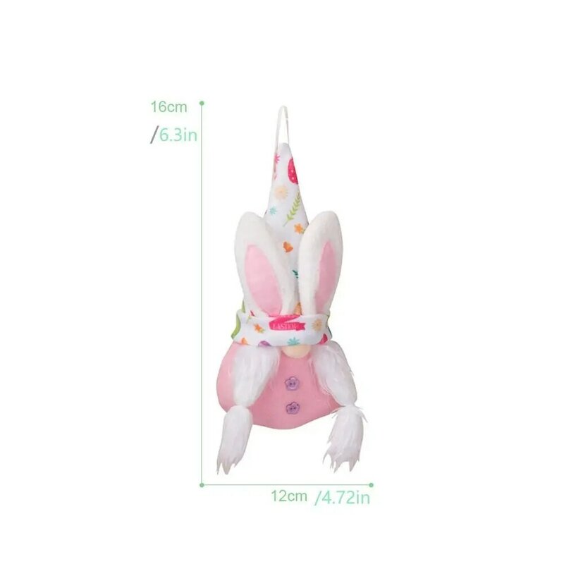 Muñeca de Gnomo brillante de Pascua, muñecas luminosas hechas a mano con orejas de conejo, sin rostro, suave, Rudolph, regalos para niños