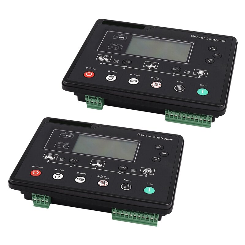Controlador de grupo electrógeno LCD, caja de Control Ats, Panel de carga de Terminal, pieza 6120, 6120U AMF, 2 uds.