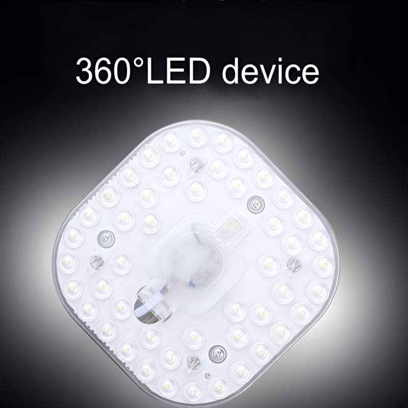Plafonnier LED Circulaire ou Carré de 12/18/24/36/50/60W, Luminaire Décoratif de Plafond, AC 220V