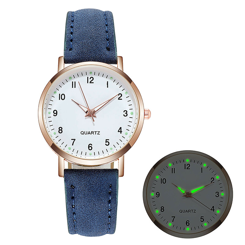Relógio feminino casual com cinto de couro, relógio quartzo com mostrador pequeno, relógio de pulso, moda simples, novo, 2023