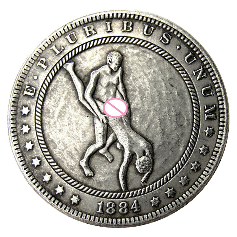 Luksusowa zabawna romantyczna moneta miłosna 1 dolar sztuka para kieszonka na monety decyzja moneta pamiątkowa na szczęście + torba na prezent