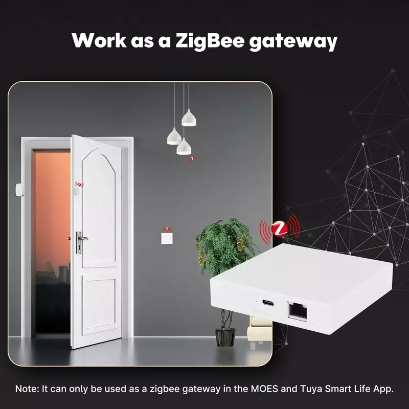 MOES Tuya Zigbee materia wątek brama inteligentny dom most materia Hub wsparcie głosowe kontrolować Siri Homekit Smartthings Google Alexa