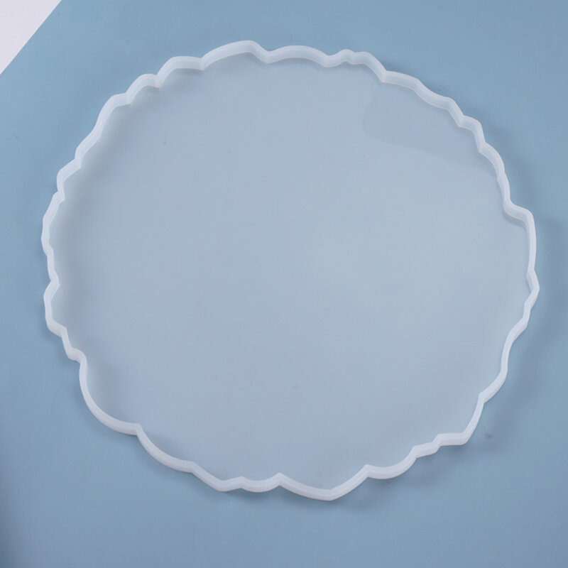 DIY przezroczysta żywica epoksydowa forma kompot huśtawka stół okrągły koronka podkładka dekoracja silikonowa forma