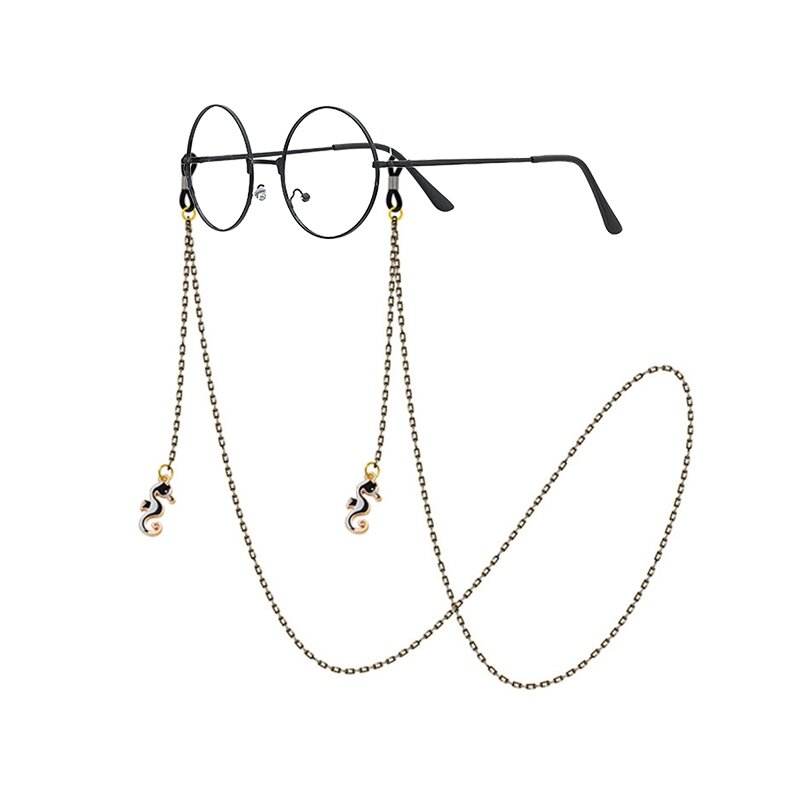 Chaîne de lunettes gothiques antidérapantes, pendentif, lanière pour lunettes de soleil, dessin animé Cosplay, mode, bijoux cadeaux pour femmes