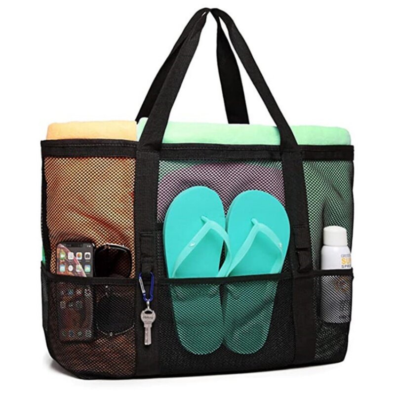 Большая сумка для хранения игрушек, 8 карманов, сумка для ванной, пляжная сумка с ручными купюрами, сумка для хранения, сумка для плавания