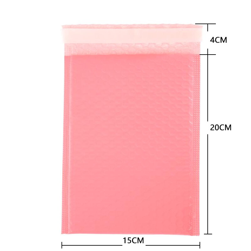 Self Seal Pink Foam Envelope, Mailers Acolchoados Envelopes de Envio com Bolha, Mailing Bag, Pacotes Saco, Presente, 50Pcs por Lote
