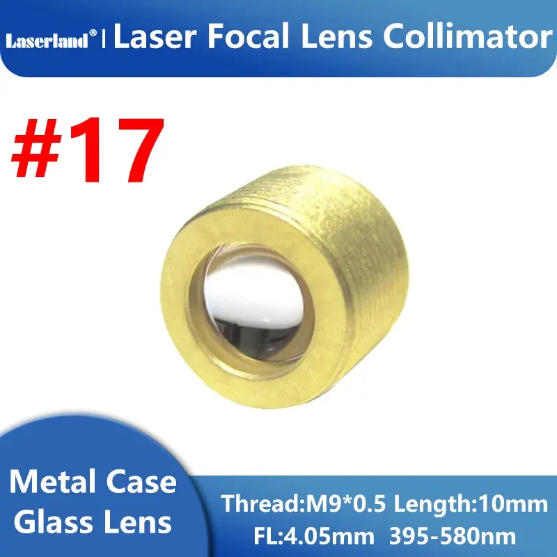 Cristal colimador de colimación de lente Focal G2 para grabado láser azul RGB, Marco M9/P0.5, NO.17