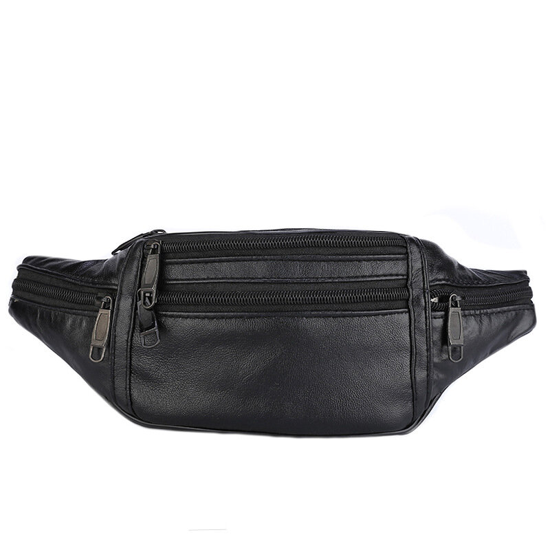 Fashion PU Leather Women/Men Waist Packs Causal Classic Men Crossbody Bag Soft Solid Style Men Handle Handbag Sport Waist Bag