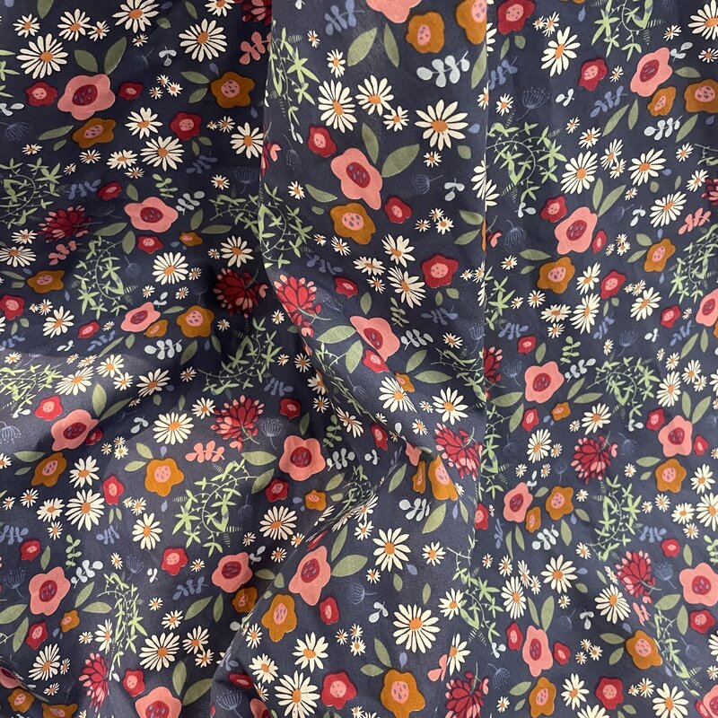 Tissu Betsy Flowers and Plants, 100% coton, 40S Like Pages, impression numérique pour la couture, robes de gril, jupe, popeline de créateur pour enfants