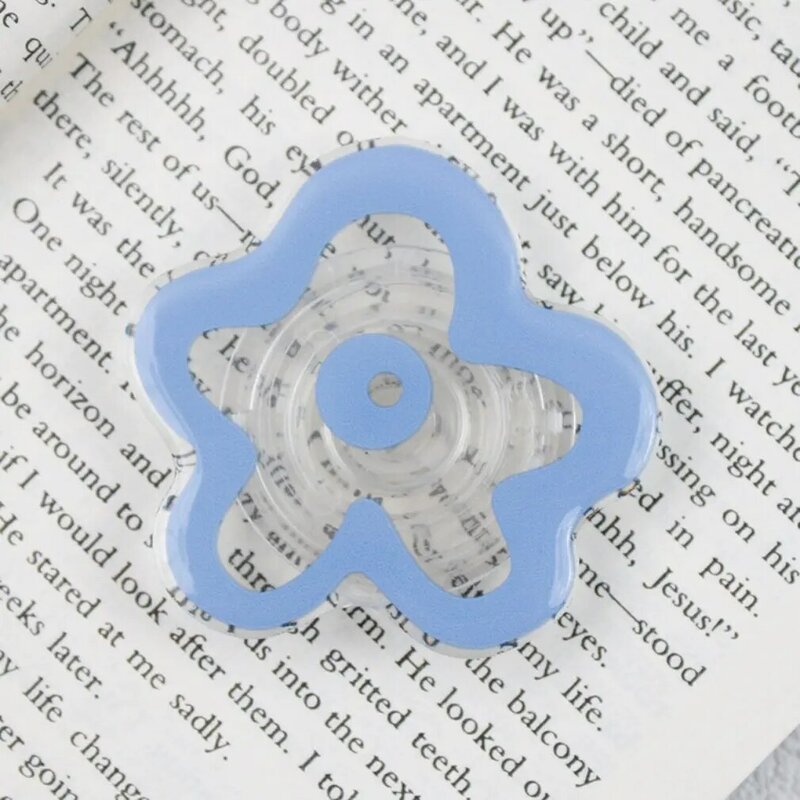 Glänzende transparente Farbe Blume faltbare elastische Griff Token-Buchse Handy halter Ring Talk Unterstützung Griptok Universal