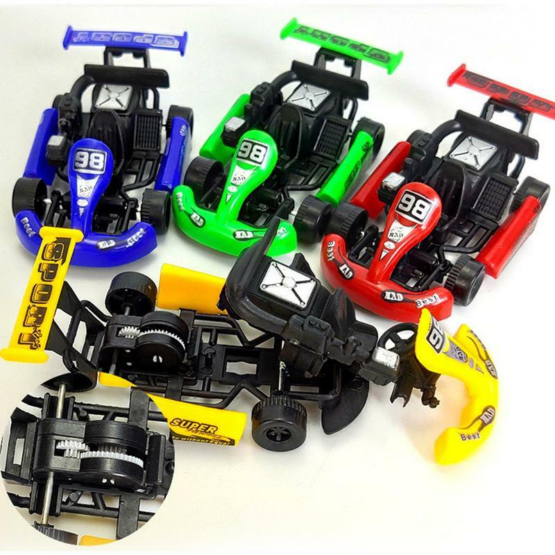 Mini brinquedo portátil sem fricção para crianças, carro de corrida, modelo para desenvolver coordenação mão-olho, cor aleatória
