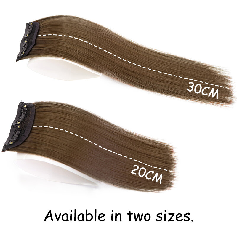 Azqueen onzichtbare naadloze synthetische haarkussentjes clip in één stuk verhogen haarvolume hair extensions top side cover haarstuk