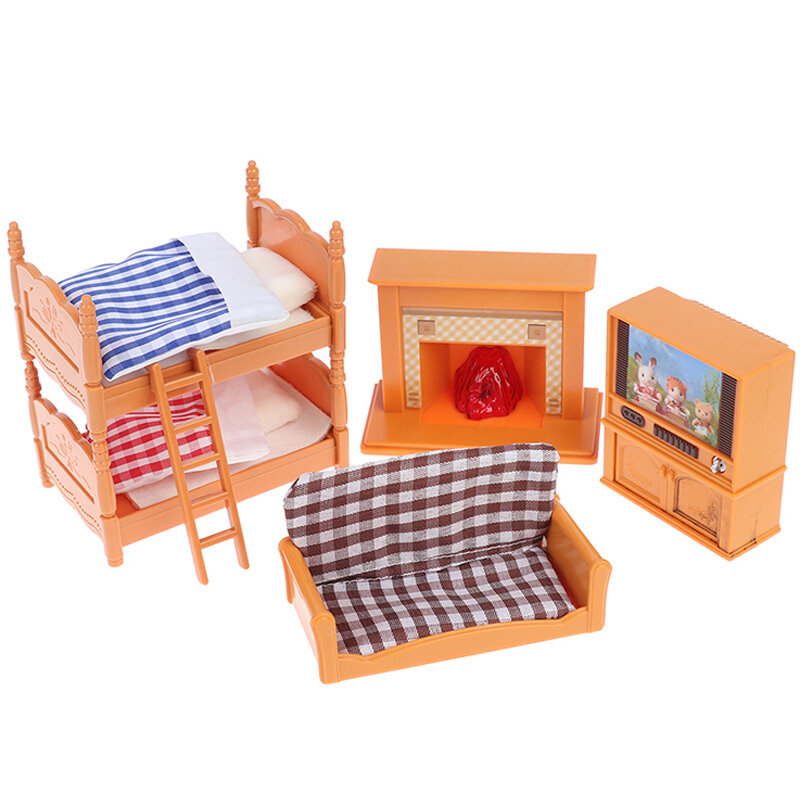 Casa de muñecas de la familia del bosque 1:12, accesorios de cocina, Mini modelo de reno, Animal en miniatura, muebles de simulación, regalos para niñas