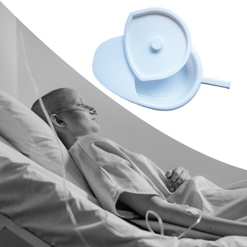 Orinal de plástico con tapa para cama de pacientes, orinal duradero para ancianos en el hogar
