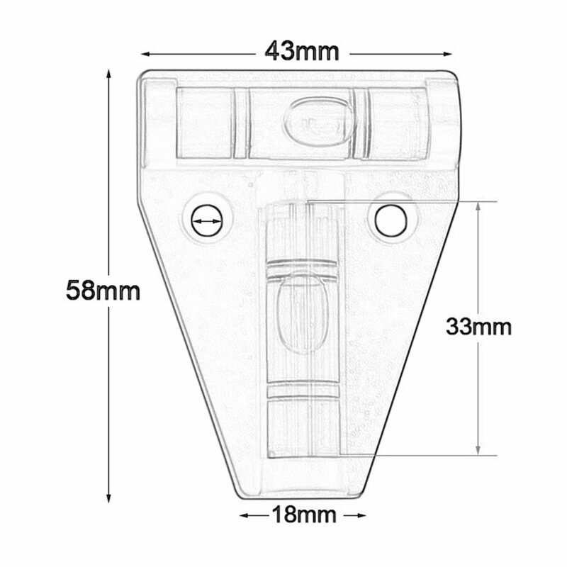 1Pcs Triangle Level Spirit Level Bubble Working Fixing T Type Level Measure Tool Level Trailer Motorhome Boat Accessories