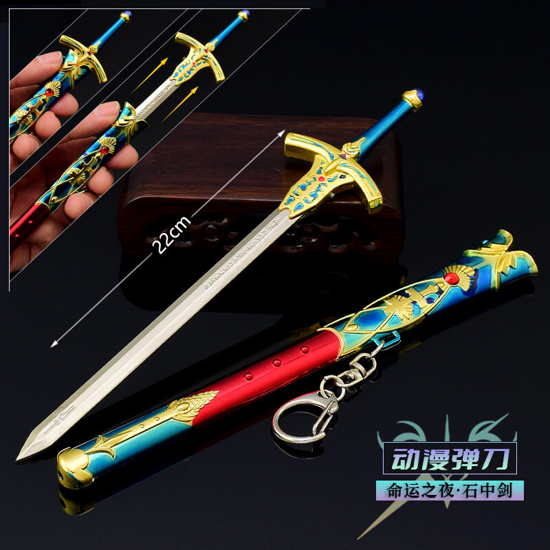 Can Shoot Roronoa Zoro Sword Letter Opener 22CM Metal Sword Toy Anime Cosplay Desk Decoration