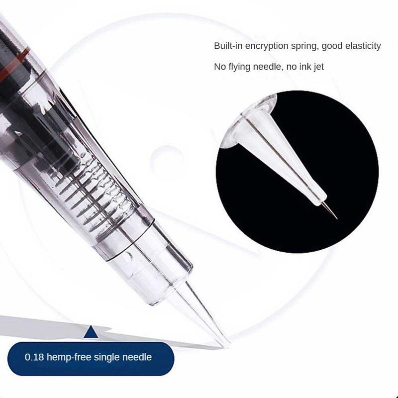 Tattoo Needles Cartridges For Permanent Eyebrow Lips Needles Embroidery Microblading Makeup Needles Anesthetic Free