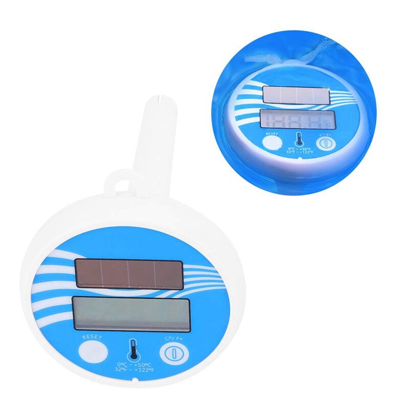 Termómetro Digital flotante de 2 piezas para piscina, Mini termómetro de agua resistente de fácil lectura ABS para bañera de hidromasaje, exterior e interior