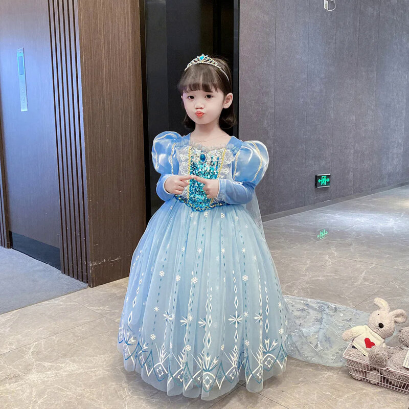 2023 cosplay dziewczyny anime sukienka księżniczki karnawałowe ubrania królowa śniegu Cosplay kostium na Halloween imprezę