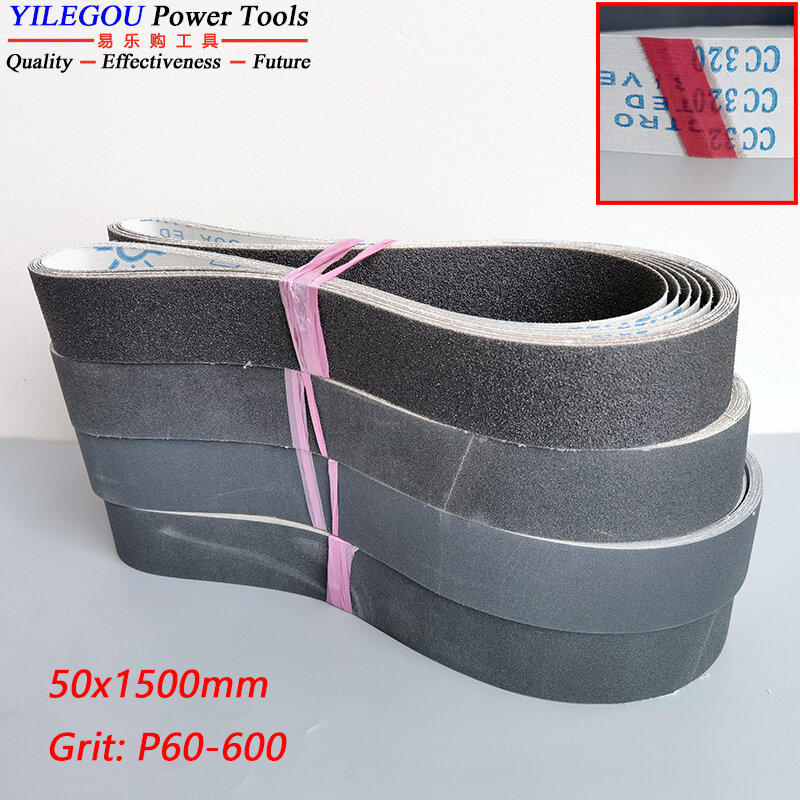 5Pcs 762mm 915mm 1400mm 1500mm Sanding Belt 50 x 1500mm Silicon Carbide Abrasive Band 1400 x 50mm 50 x 915mm Metal Abrasive Belt