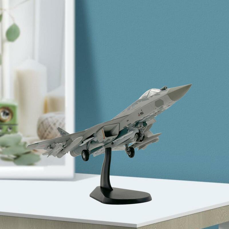 Modelo de avión de juguete, SU-57 de Metal fundido a presión, Colección y regalo para niño