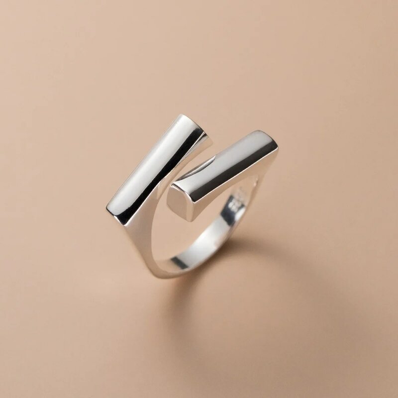 925 srebro unikalne prosty pierścień dla kobiet biżuteria palec otwarty Vintage pierścionek ręcznie robiony alergia na przyjęcie prezent urodzinowy