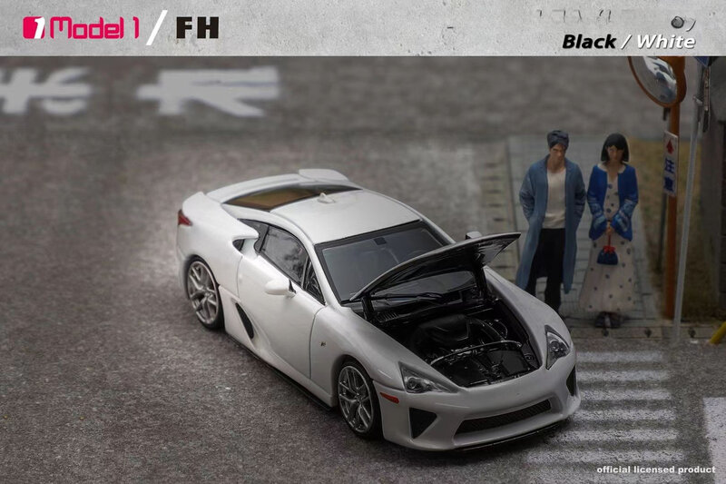 ** Vorbestellen ** fokaler Horizont fh x Modell eins 1:64 lfa weiß schwarz limitiert69 Modell auto aus Druckguss